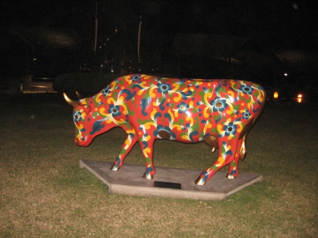 Cow statue. Larcomar, Lima (Miraflores) Peru.